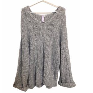 Alia | V-Neck Sweatshirt Sweater Gray Size Medium